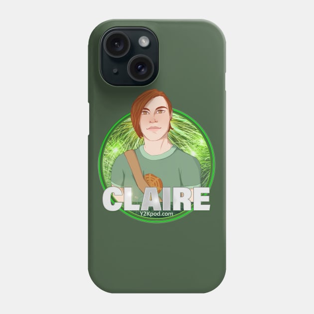 Y2K Audio Drama Podcast Character Design - Claire Phone Case by y2kpod