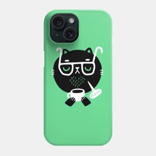 Cat Loves Coffee Phone Case