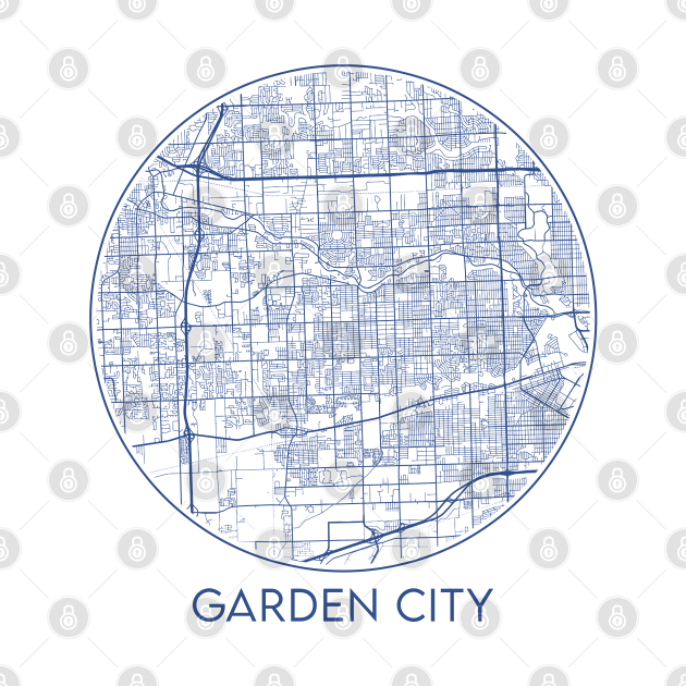 Garden City Michigan map Garden City TShirt TeePublic