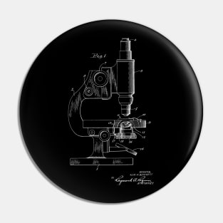 Microscope Vintage Patent Hand Drawing Pin