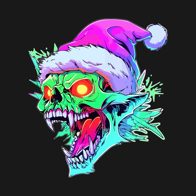 EDM Xmas Party Christmas Zombie Cat by QQdesigns