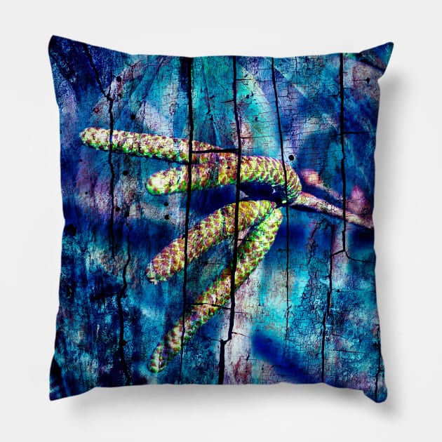 Blue Archetypal Poetry Pillow by SILVA_CAPITANA