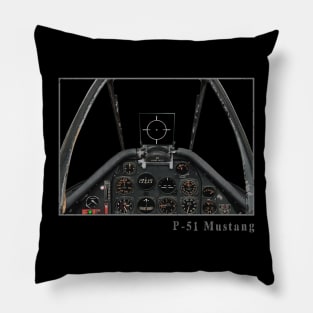 Cockpit Instruments P-51 fighter aircraft WW2 Pillow