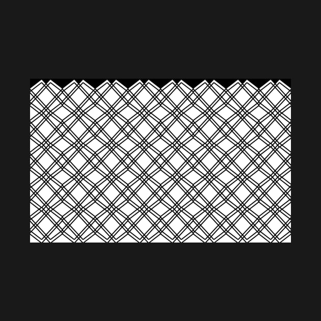 Zigzag geometric pattern - black and white. by kerens