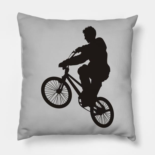 Bicycle Rider Pillow by sifis