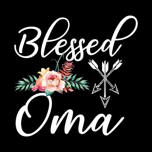 Blessed Oma T-Shirt With Floral, Heart Mother_s Day Gift by Simpsonfft