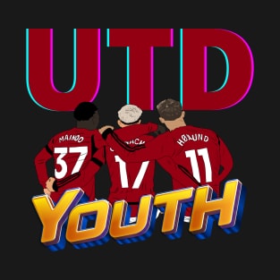 UTD Youth Kobbie Mainoo Alejandro Garnacho Rasmus Hojlund Minimalist T-Shirt