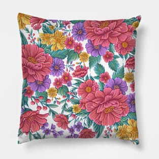 Colorful Flowers Pillow