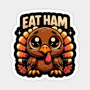 Whimsical Thanksgiving Turkey - Eat Ham Magnet