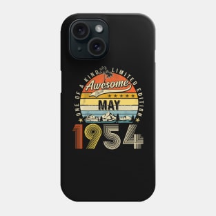 Awesome Since May 1954 Vintage 69th Birthday Phone Case