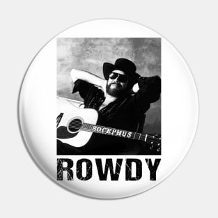 Hank jr singer rowdy art Pin