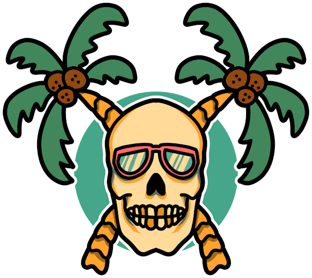 summer skull Kids T-Shirt by donipacoceng