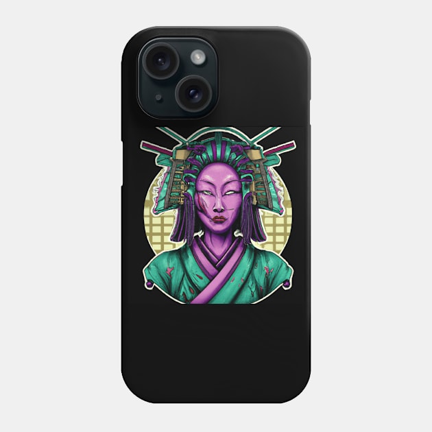 Zombie Samurai Geisha Phone Case by Union Soul Tees