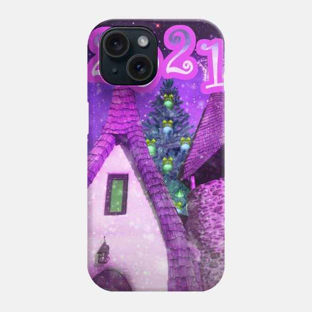 Happy Magical New Year 2021! Phone Case by MONLart