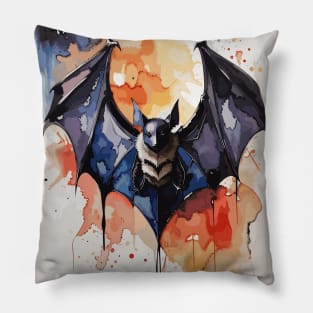 Blood Red Bat Pillow