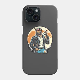 Howling Rock N' Roll Wolf Phone Case