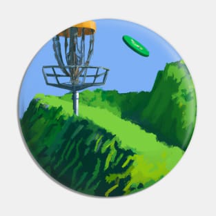 Disc Golf on a Lush Mountain Side Pin