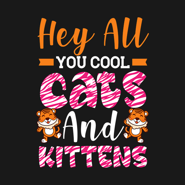 Hey All You Cool Cats And Kittens - Cute Tiger Cubs Cartoon by ScottsRed