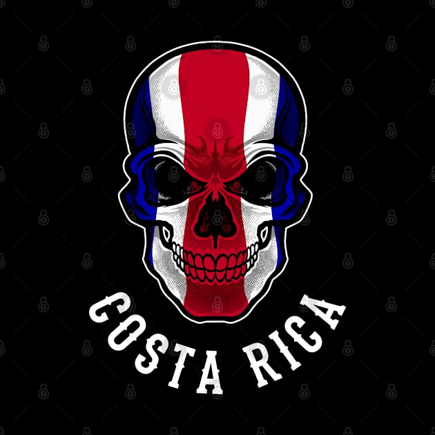 Costa Rican Flag Skull Costa Rica Skeleton by MerchFrontier
