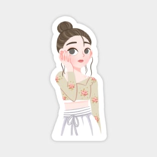 IU Flu cartoon Magnet