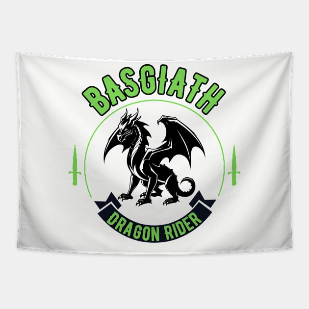 Basgiath Dragon Rider Green Tapestry by capesandrollerskates 