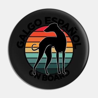 Galgo on Board | Greyhound Car Sticker | Dog Sticker Pin