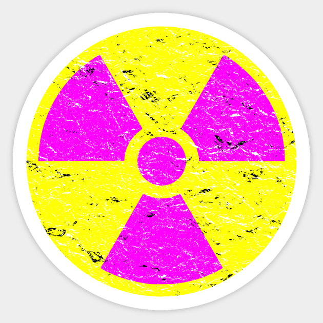 Magenta Trefoil - Radiation Hazard Symbol - Radiologist - Sticker