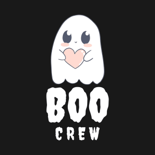 Little Cute Boo Crew Halloween Ghost Heart T-Shirt