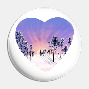 Pink scenery Pin