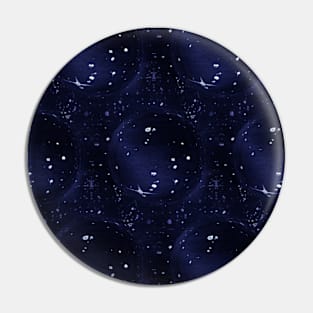 Navy Blue Star Skies Pin