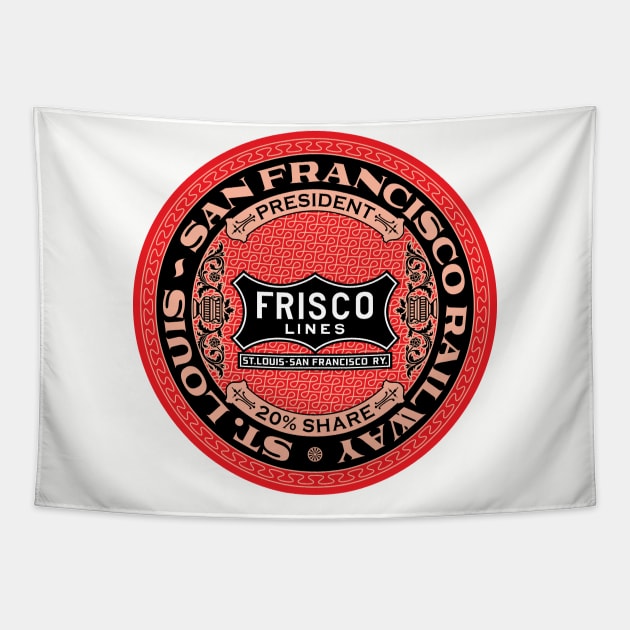 St Louis San Francisco Railway - Frisco Lines (18XX Style) Tapestry by Railroad 18XX Designs