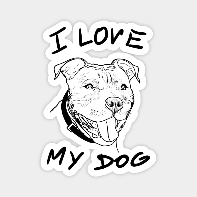 I love my dog Magnet by Hot-Mess-Zone