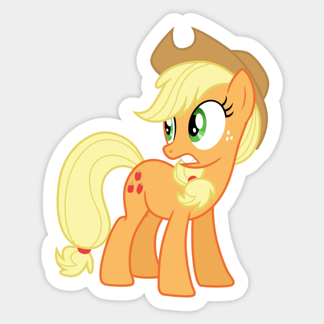 Shocked Applejack 2 - My Little Pony - Sticker | TeePublic