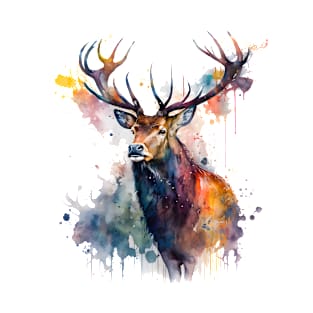 Stag Watercolour T-Shirt