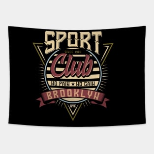 Sports vintage badge club brooklyn Tapestry