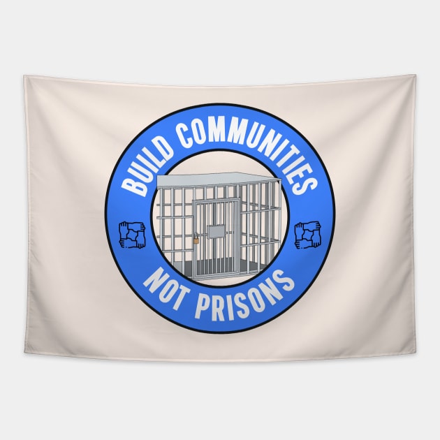 Build Communities Not Prisons Tapestry by Football from the Left