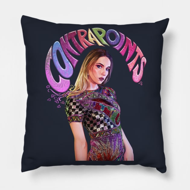 Contrapoints Sequins Pillow by Skutchdraws