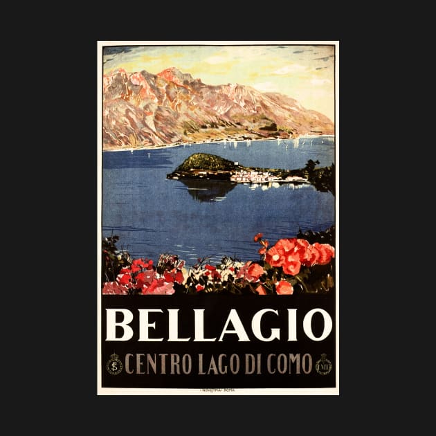 BELLAGIO Lake Como ITALY Holidays Retro Travel Advertising by vintageposters