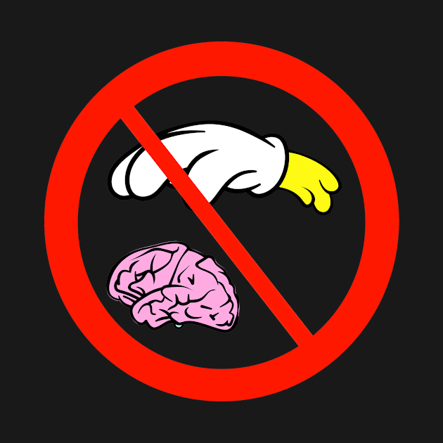 Please don’t touch my brain signage icon drawing by slluks_shop