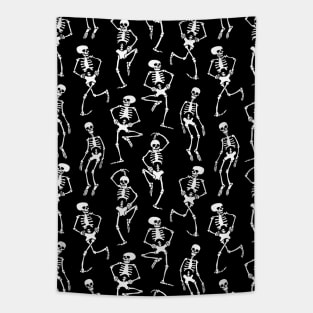 Spooky Scary Skeleton Dance Tapestry