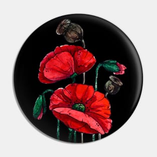 Poppy flower Pin