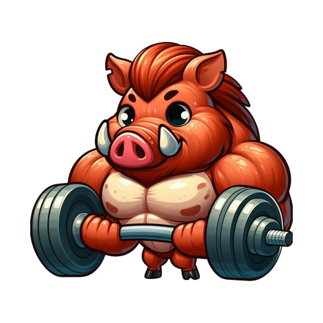 Cute Muscular Boar by Dmytro