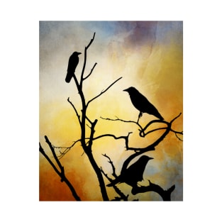 Crow Birds on Tree Bird 95 T-Shirt