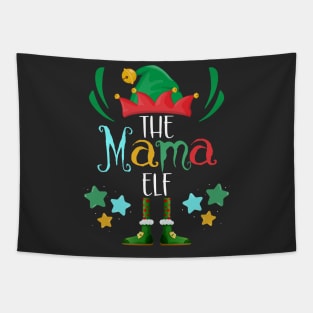 The Mama Elf, Christmas Family Matching Fun Xmas Top Tapestry