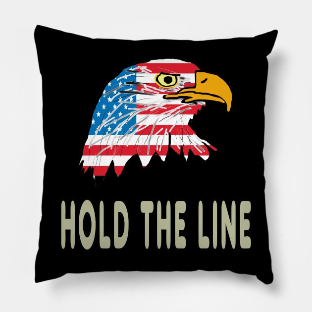 Hold The Line Pillow by Mark Ewbie