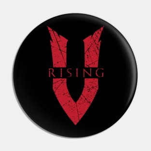 V Rising (red distressed) Pin