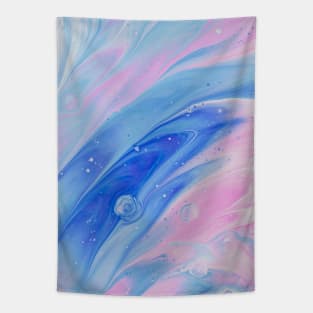 Abstract Pink & Blue Swirl Tapestry