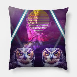 Trippy Owl Rave Pillow