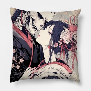 Geisha and skull 8006 Pillow