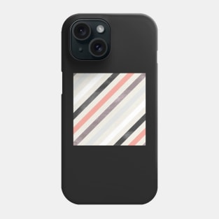 Diagonal Stripes in Black and Pink Phone Case